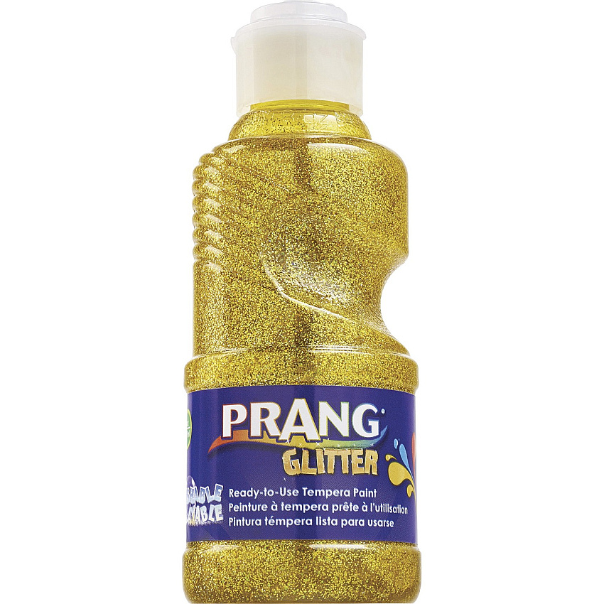 Prang Ready-to-Use Glitter Paint Glitter Yellow - 8 fl oz - Washable - 1 Each (X11773)
