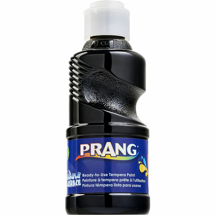 Prang Ready-to-Use Washable Tempera Paint 8 fl oz - 1 Each - Black (X10809)
