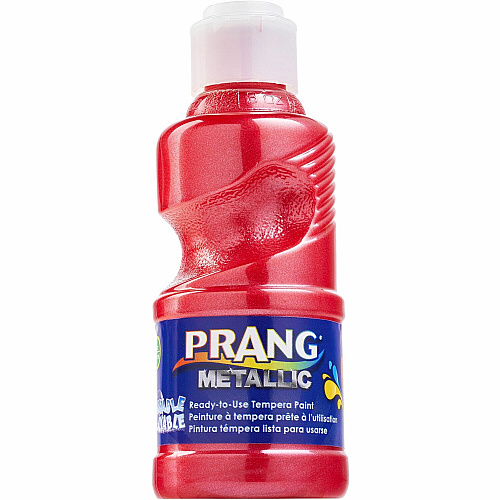 Prang Ready-to-Use Washable Metallic Paint Metallic Red - 8 fl oz - Washable - 1 Each (X11761)