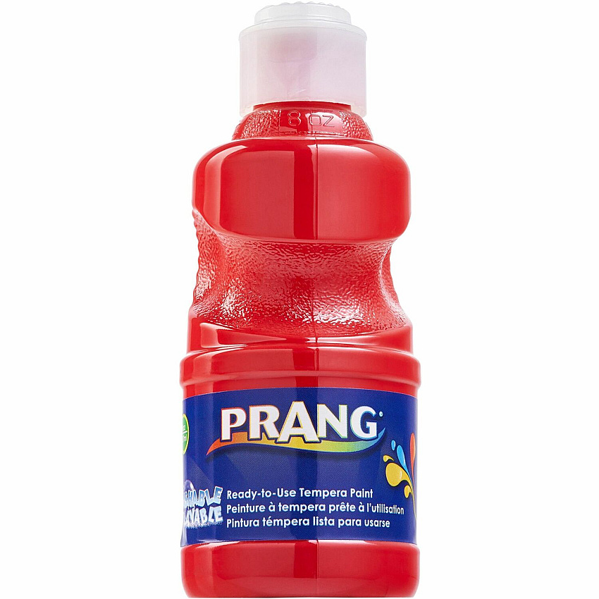 Prang Ready-to-Use Washable Tempera Paint Red - 8 fl oz - Washable - 1 Each (X10801)