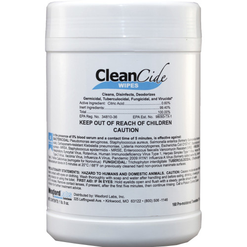 Tenex CleanCide Wipes (3130C160)