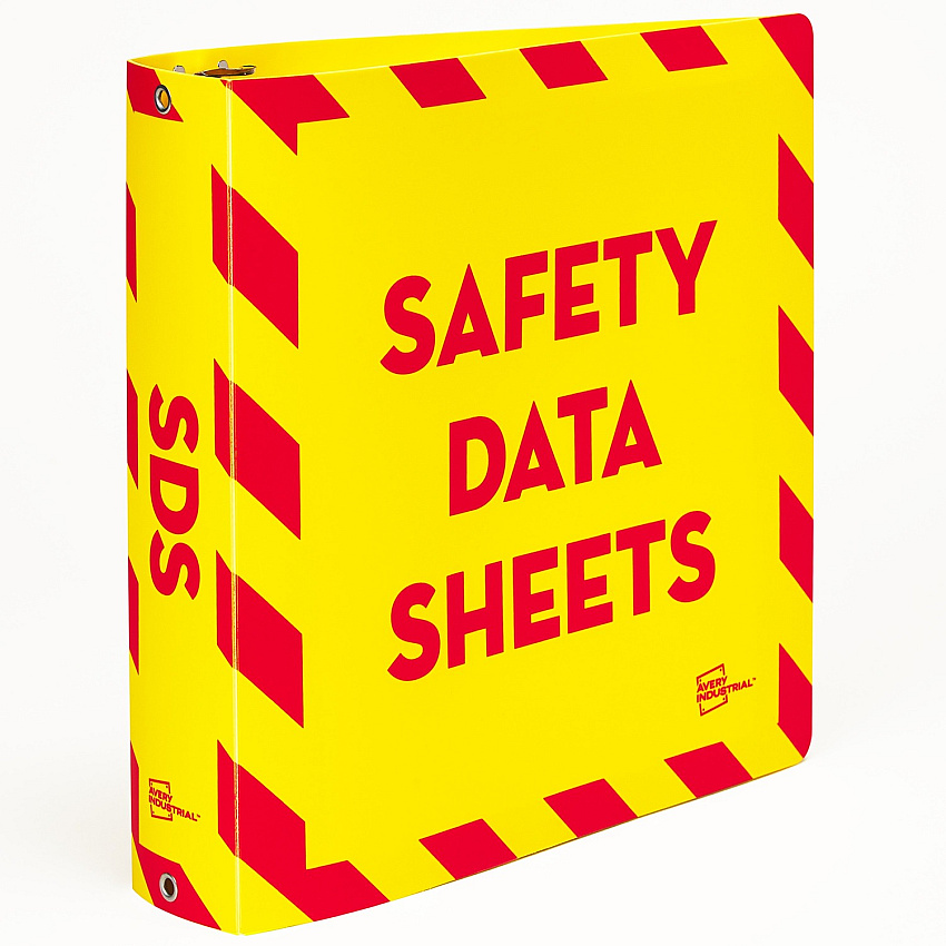Avery UltraDuty Ring Binder Letter - 8 1/2" x 11" Sheet Size - 530 Sheet Capacity - 3 1/10" Spine Width - 3 x 2" Ring(s) - Fastener(s): Slant Ring - Pocket(s): 0 - Polypropylene - Yellow, Red - Durable, Flexible, Water Resistant, Abrasion Resistan (77712)