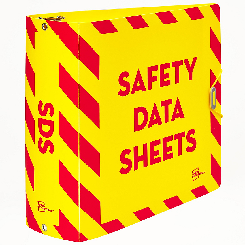 Avery UltraDuty 3" SDS Binder with Chain Letter - 8 1/2" x 11" Sheet Size - 735 Sheet Capacity - 4 45/64" Spine Width - 3 x 3" Ring(s) - Fastener(s): Slant Ring - Pocket(s): 0 - Polypropylene - Yellow, Red - Durable, Flexible, Water Resistant, Abr (77713)