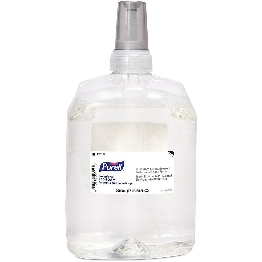 PURELL&reg; CXR Refill Fragrance Free Foam Soap 2.11 quart - Bacteria Remover - Hand - Antibacterial - Non-clog, Preservative-free, Paraben-free, Fragrance-free, Dye-free, Phthalate-free - 1 Each (867204)