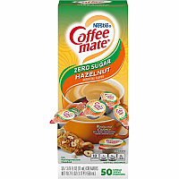 Coffee-mate Coffee mate Zero-Sugar Hazelnut Flavored Liquid Creamer Singles Hazelnut Flavor - 0.38 fl oz (11 mL) - 50 / Box (98468)
