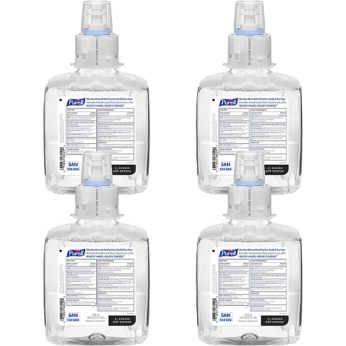 PURELL&reg; Hand Sanitizer Foam Refill 1.27 quart - Kill Germs - School, Hand - Dye-free, Fragrance-free, Hygienic - 4 / Carton (515104)