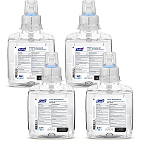 PURELL&reg; VF PLUS Hand Sanitizer Gel Refill Clean Scent - 1.27 quart - Kill Germs, Bacteria Remover - Hand, Restaurant, Cruise Ship - Quick Drying, Fragrance-free, Dye-free, Hygienic - 4 / Carton (519904)