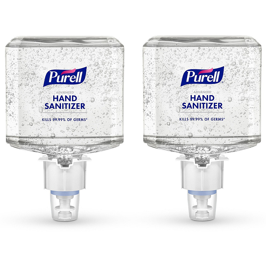 PURELL&reg; Advanced Hand Sanitizer Gel Refill Citrus, Fruity Scent - 1.27 quart - Kill Germs - Hand, Skin - Clear - Dye-free, Hygienic - 2 / Carton (506302)