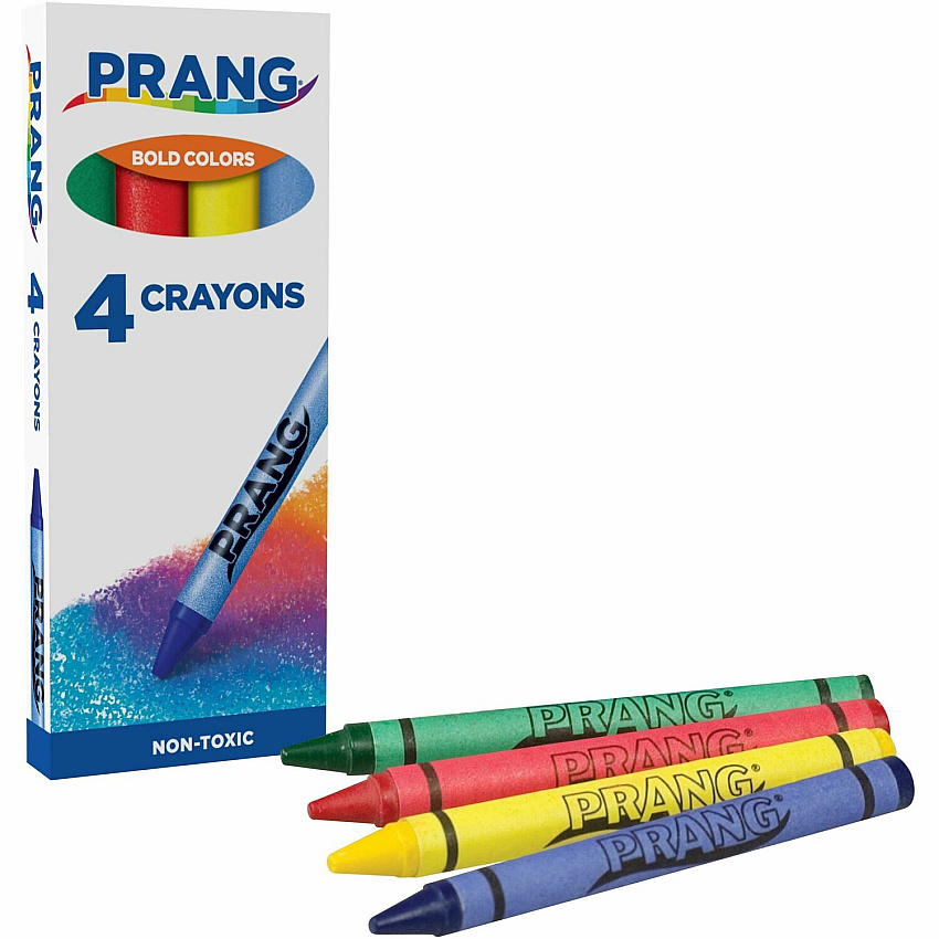 Prang Crayons Green, Red, Yellow, Blue - 4 / Pack (X150)