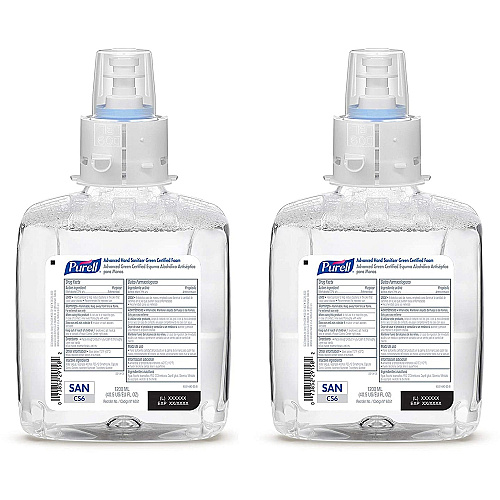 PURELL&reg; Hand Sanitizer Foam Refill Fragrance-free Scent - 1.27 quart - Pump Bottle Dispenser - Kill Germs - Hand, Healthcare - Moisturizing - Hygienic, Bio-based, Dye-free - 2 / Carton (655102)