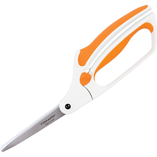 Fiskars Easy Action Bent Scissors 8" Overall Length - Stainless Steel - Multi - 1 Each (1991101007)