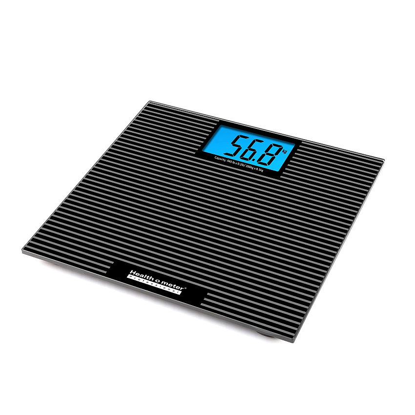 Health o Meter Digital Glass Scale 440 lb / 180 kg Maximum Weight Capacity - Black (810KL)
