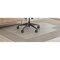 Deflecto SuperMat+ Chairmat Medium Pile Carpet, Home Office, Commercial - 48" Length x 36" Width x 0.500" Thickness - Rectangular - Polyvinyl Chloride (PVC) - Clear - 1 / Carton (CM14112AMCOM)