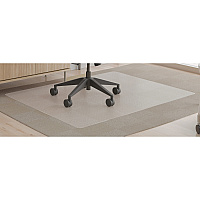 Deflecto SuperMat+ Chairmat Home Office, Commercial - 60" Length x 46" Width x 0.500" Thickness - Rectangular - Polyvinyl Chloride (PVC) - Clear - 1 / Carton (CM14442FACOM)