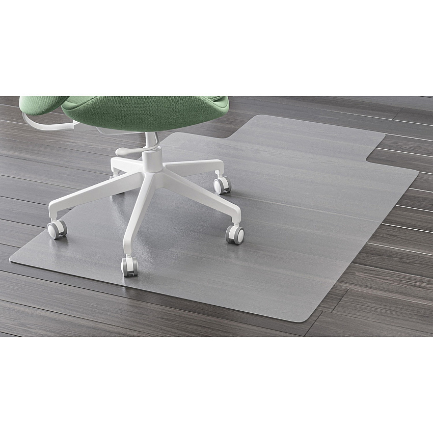 Deflecto EconoMat PLUS with Micropel Antimicrobial for Hard Floors Hard Floor, Hardwood Floor, Tile Floor, Laminate Floor, Linoleum Floor, Concrete - 48" Length x 36" Width x 0.500" Thickness - Rectangular - Vinyl - Clear - 1 / Carton (CM2E112AMCOM)