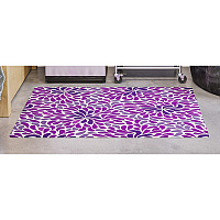 Deflecto FashionMat Purple Rain Chair Mat Home, Office, Classroom, Hard Floor, Pile Carpet, Dorm Room - 40" Length x 35" Width x 0.050" Thickness - Rectangular - Purple Rain - Vinyl - Multicolor - 1 / Carton (CM3540PR)