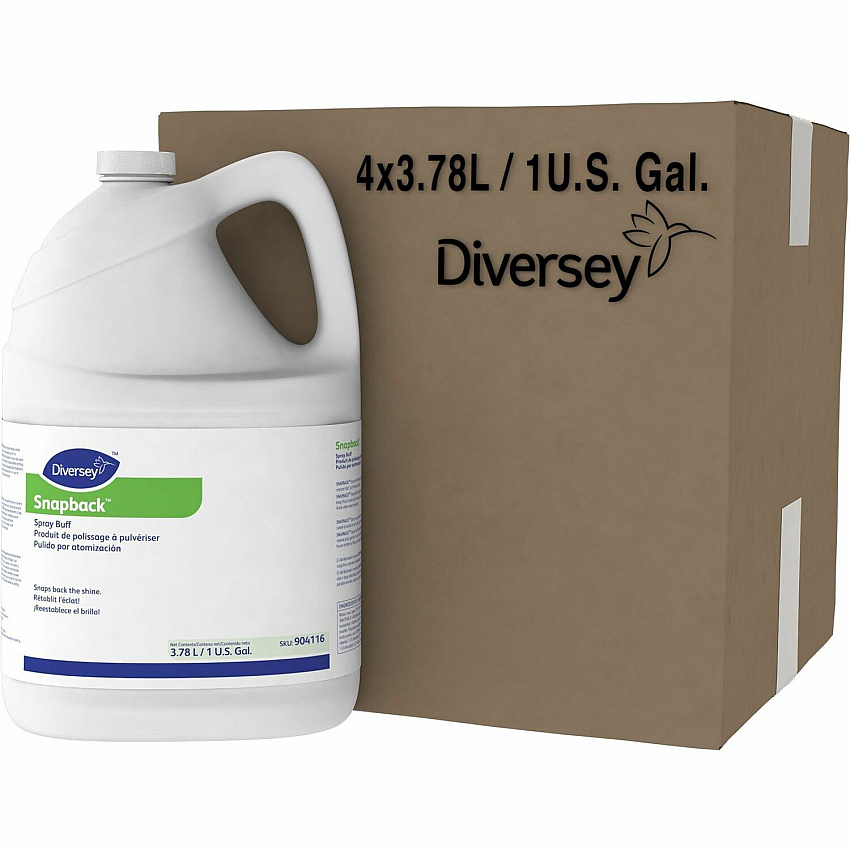 Diversey SnapbackTM Spray Buff Ready-To-Use - 128 fl oz (4 quart) - Mild, Pleasant, Characteristic Scent - Straw - 4 / Carton (904116)