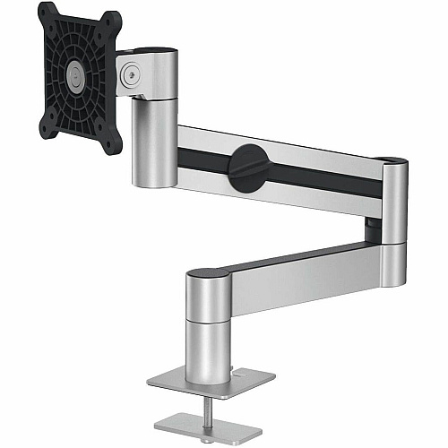 DURABLE Desk Mount for Monitor, Curved Screen Display - Silver Height Adjustable - 1 Display(s) Supported - 38" Screen Support - 17 lb Load Capacity - 75 x 75, 100 x 100 - Aluminum, Plastic - 1 Each (508423)