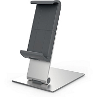 DURABLE Table Tablet Holder XL Portrait, Landscape - 9.5" Height x 6.1" Width x 7.2" Depth - Rubber, Steel, ABS, Aluminum - Silver - 1 Each (893723)