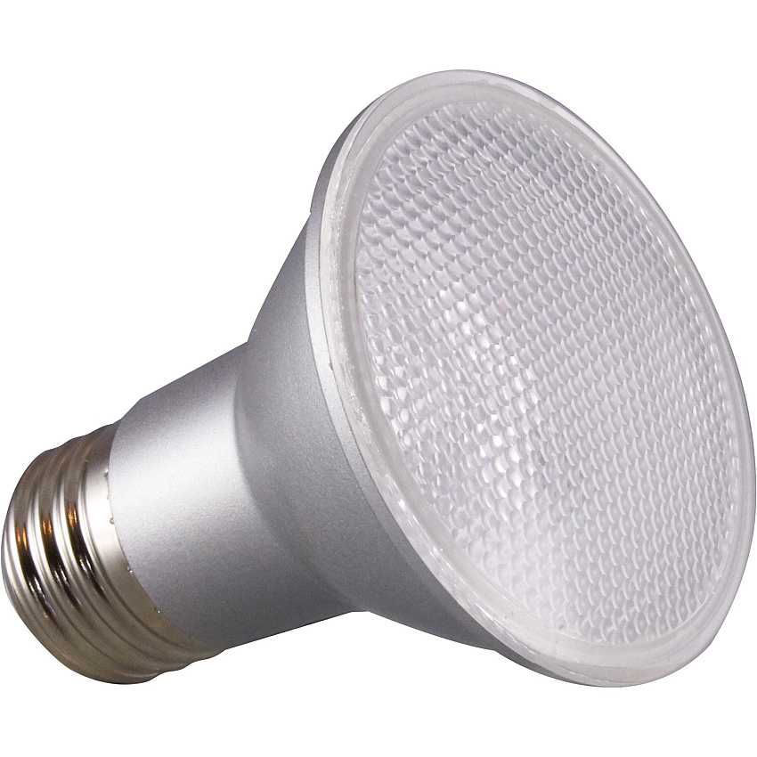 Satco 6.5W PAR 20 LED Bulb 6.50 W - 50 W Incandescent Equivalent Wattage - 120 V AC - 520 lm - Parabolic Reflector - PAR20 Size - Clear - Warm White Light Color - E26 Base - 25000 Hour - 3000&deg;K Color Temperature - 90 CRI - 40&deg; Beam Angle  (S29406)