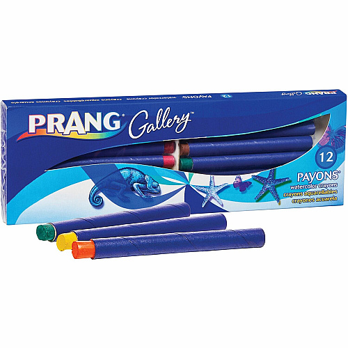 Prang Watercolor Crayons 3.5" Length - 0.3" Diameter - Multi - 12 Each (X34312)