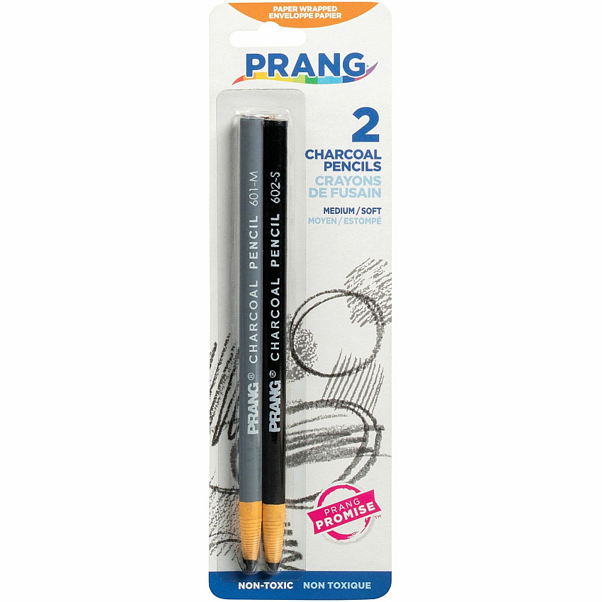 Prang Charcoal Pencils Black Lead - 2 / Each (X60300)