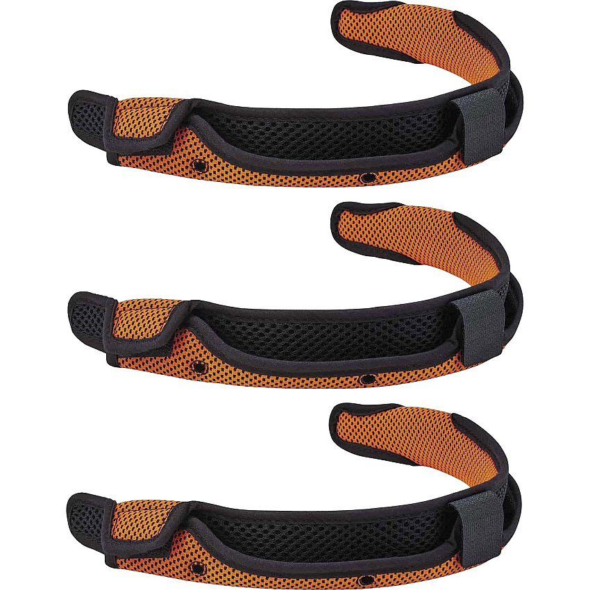 Ergodyne 8984 Hard Hat Sweatband Replacement (3-Pack) Hook & Loop Attachment - Orange - 3 / Pack (60194)