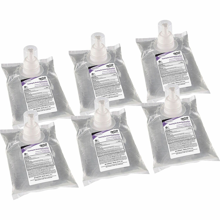 Health Guard Hand Sanitizer Foam Light Linen Scent - 1.06 quart - Kill Germs - Multipurpose, Hand - Moisturizing - Clear - Dye-free, No Rinse, Fast Acting, Non-flammable, Odorless - 6 / Carton (68241)