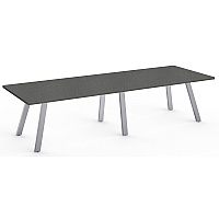 SpecialT Special-T AIM XL Conference Table Steel Mesh Top - Dual Pitched Base - 108" Table Top Length x 42" Table Top Width - 29" Height - Assembly Required - High Pressure Laminate (HPL) Top Material - 1 Each (AIMXL42108SM)