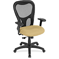Eurotech Apollo Synchro High Back Chair Buff Seat Color - Fabric Seat Material - Black Back Color - Black Frame Color - High Back - 5-star Base - Dillon Buff - Armrest - 1 Each (MM950007)