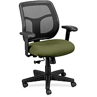 Eurotech Apollo Synchro Mid-Back Chair Avocado Seat Color - Fabric Seat Material - Black Back Color - Fabric Back Material - Mid Back - 5-star Base - Dillon Sage - Armrest - 1 Each (MT940069)
