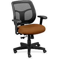 Eurotech Apollo Synchro Mid-Back Chair Curry Seat Color - Fabric Seat Material - Black Back Color - Fabric Back Material - Mid Back - 5-star Base - Dillon Fiesta - Armrest - 1 Each (MT940073)