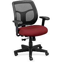 Eurotech Apollo Synchro Mid-Back Chair Matador Seat Color - Fabric Seat Material - Black Back Color - Fabric Back Material - Mid Back - 5-star Base - Canyon Red Rock - Armrest - 1 Each (MT940075)