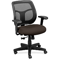 Eurotech Apollo Synchro Mid-Back Chair Java Seat Color - Fabric Seat Material - Black Back Color - Mesh Back Material - Black Frame Color - Mid Back - 5-star Base - Dillon Java - Armrest - 1 Each (MT940077)