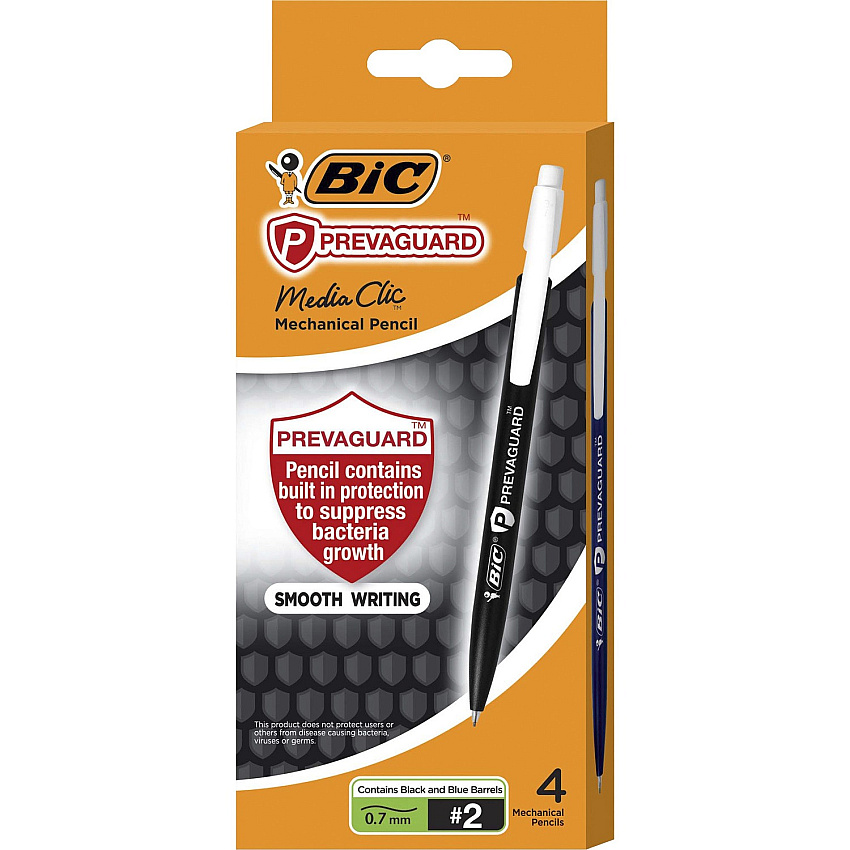 BIC Antimicrobial Mechanical Pencils 0.7 mm Multi Lead - 4 / Pack (MPCMAP4)