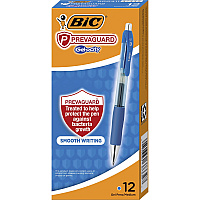BIC PrevaGuard Gel-ocity Gel Pen 0.7 mm Pen Point - Blue Ink - Gel-based - 1 Dozen (RGGA11BE)