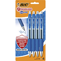 BIC PrevaGuard Gel-ocity Gel Pen 0.7 mm Pen Point - Blue Ink - Gel-based - 4 / Pack (RGGAP4BE)