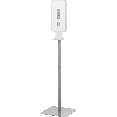 Dial Professional FIT Sanitizer Dispenser Floor Stand 58.3" Height x 15.7" Width x 15.7" Depth - Floor Stand - Metal, Rubber - White (09495)