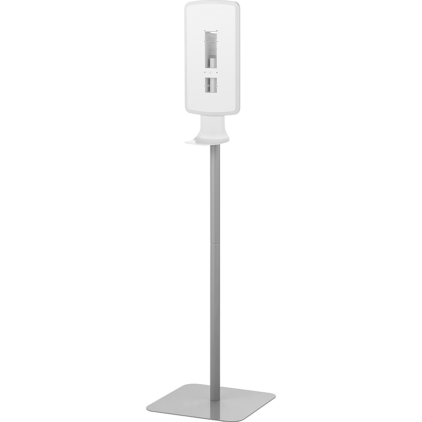 Dial Professional FIT Sanitizer Dispenser Floor Stand 58.3" Height x 15.7" Width x 15.7" Depth - Floor Stand - Metal, Rubber - White (09495)