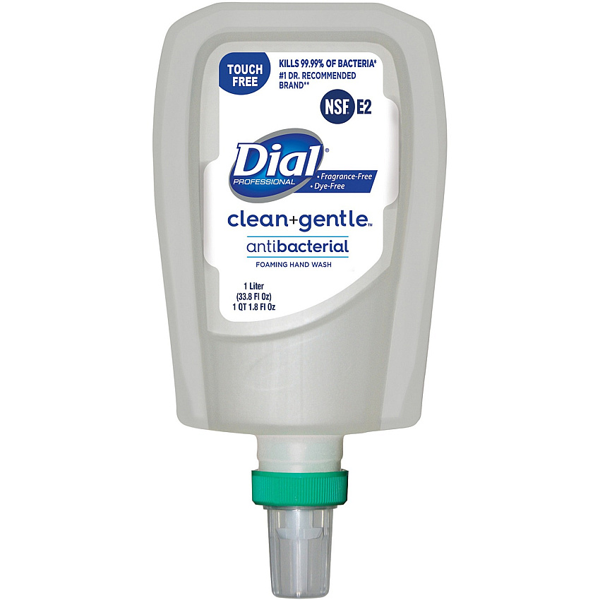 Dial FIT TF Refill Clean+ Foaming Hand Wash 1.06 quart - Bacteria Remover, Odor Remover - Skin, Hand - Antibacterial - Fragrance-free, Dye-free - 3 / Carton (32106)