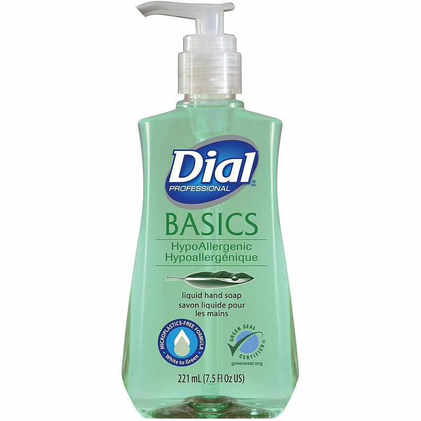 Dial Basics Liquid Hand Soap 7.50 fl oz - Multipurpose, Hand - Green - Rich Lather - 1 Each (33256)