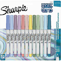 Sharpie Mystic Gems Permanent Markers Ultra Fine Marker Point - Multi Ink - 12 / Pack (2136777)