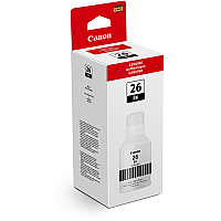 Canon GI-26 Pigment Color Ink Bottle Inkjet - Black - 6000 Pages - 132 mL - High Yield - 1 Each (GI26BK)