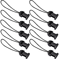 Ergodyne 3133 Barcode Scanner Lanyard - Loop Attachment Replacements (10-Pack) Large (L) - Loop Attachment - 1" Height x 4" Width x 3" Length - Black - 10 / Pack (19165)