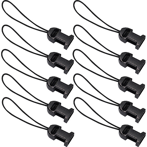 Ergodyne 3133 Barcode Scanner Lanyard - Loop Attachment Replacements (10-Pack) Large (L) - Loop Attachment - 1" Height x 4" Width x 3" Length - Black - 10 / Pack (19165)