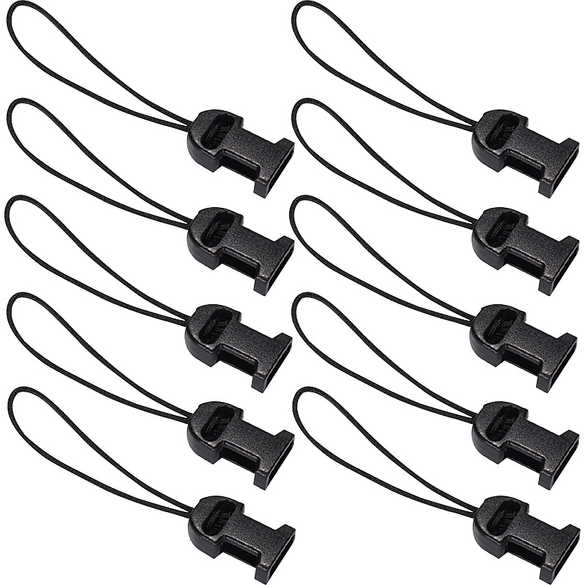 Ergodyne 3133 Barcode Scanner Lanyard - Loop Attachment Replacements (10-Pack) Large (L) - Loop Attachment - 1" Height x 4" Width x 3" Length - Black - 10 / Pack (19165)