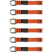 Ergodyne 3700 Web Tool Tether Attachment - D-Ring Tool Tails - 2lbs (6-Pack) 9.5" Height x 0.3" Width - Orange - 6 / Pack (19704)
