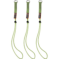 Ergodyne 3703 Elastic Tool Tether Attachment - Loop Tool Tails - 15lbs (3-Pack) 0.3" Width x 9.5" Height x 18" Length - Lime - Elastic, Nylon - 3/Each - 18 / Carton (19769)