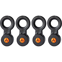 Ergodyne 3740 Hand Tool Attachment Trap - Slips (4-Pack) 0.5" Height x 4" Width - Orange, Black - Acrylonitrile Butadiene Styrene (ABS) - 4 / Pack (19740)