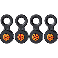 Ergodyne 3740 Hand Tool Attachment Trap - Slips (4-Pack) 0.5" Height x 4" Width - Orange, Black - Acrylonitrile Butadiene Styrene (ABS) - 4 / Pack (19741)